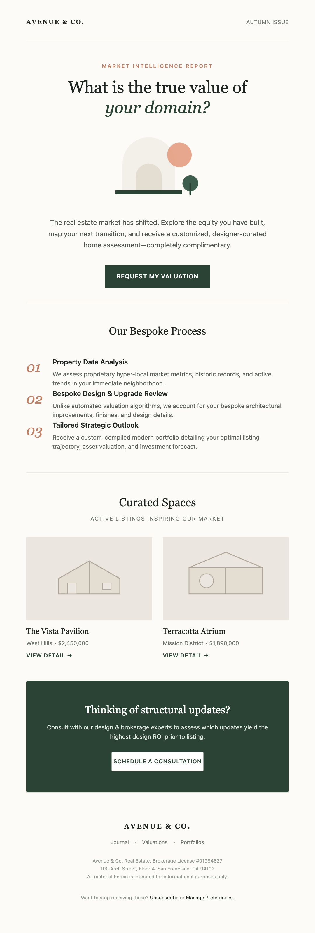 Editorial Home Valuation Email