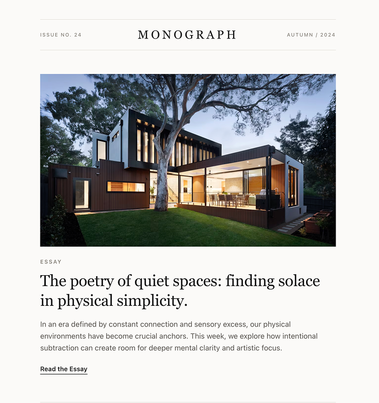 Minimalist Editorial Newsletter