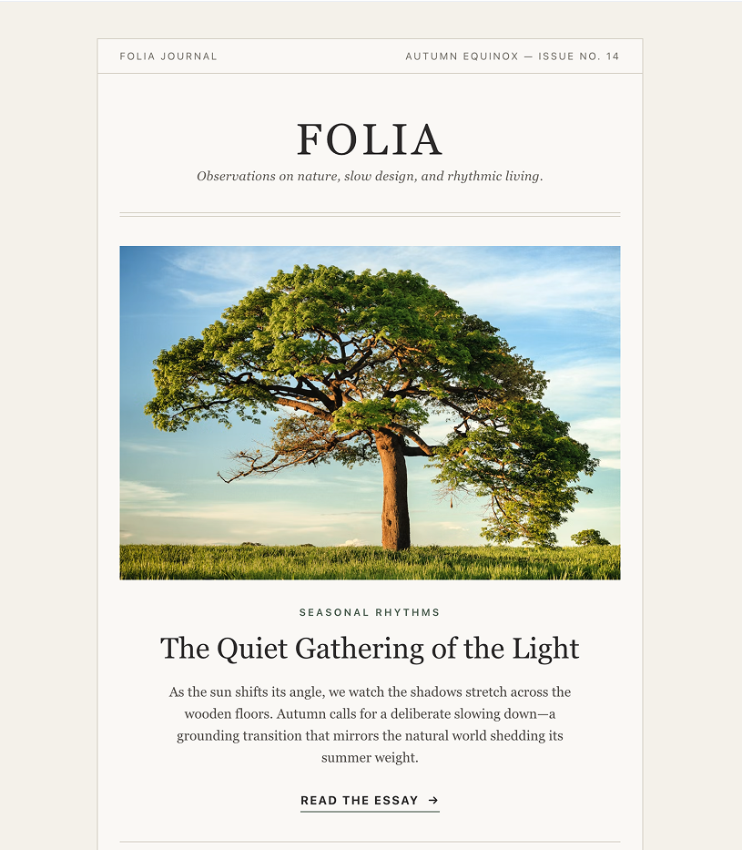Editorial Newspaper-Style Newsletter